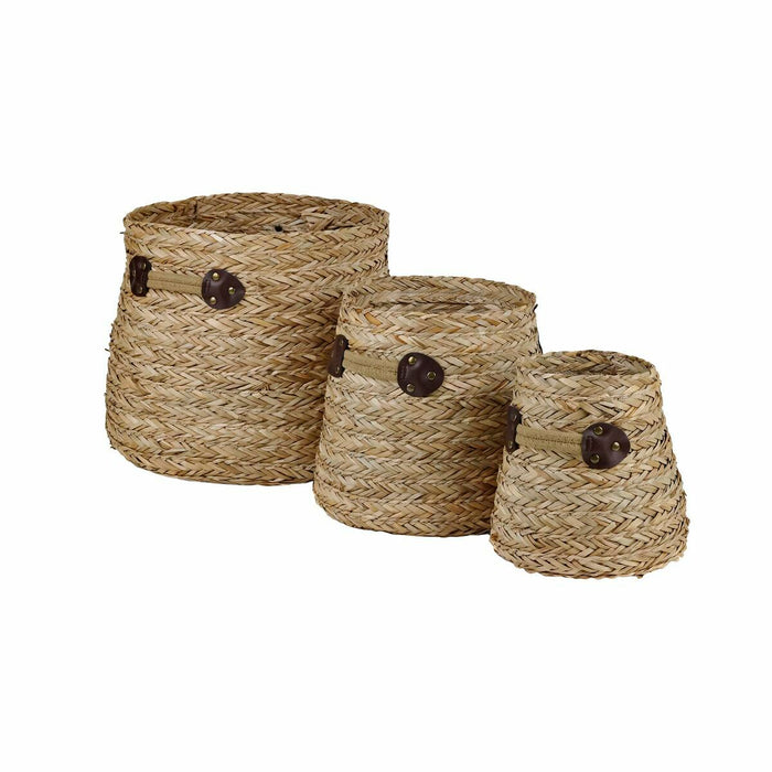 Basket set DKD Home Decor Seagrass (30 x 30 x 28 cm)