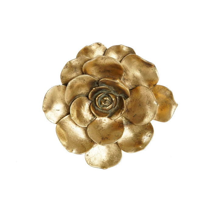 Wall Decoration DKD Home Decor Golden Flower 19,5 x 5,5 x 19,5 cm