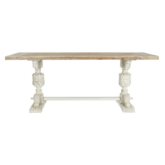 Dining Table DKD Home Decor White Natural Fir 200 x 90 x 78 cm