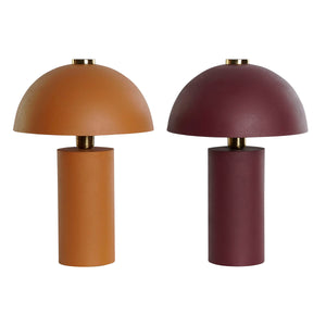 Desk lamp DKD Home Decor Orange Magenta Golden Metal 50 W 220 V 31 x 31 x 45 cm (2 Units)