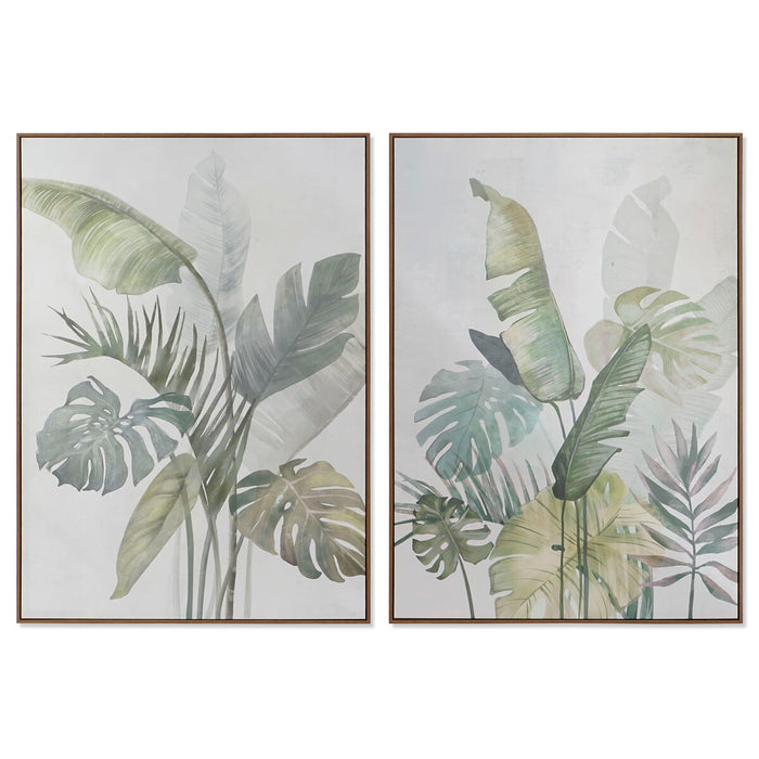 Painting DKD Home Decor Palms 100 x 4 x 140 cm Tropical (2 Units)