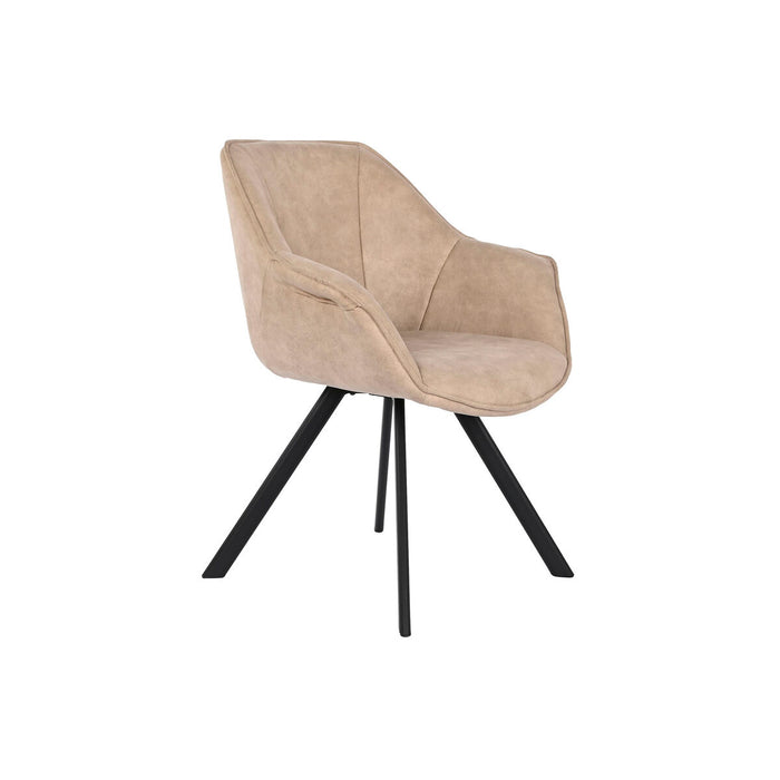 Chair DKD Home Decor Black Beige 64 x 67 x 85 cm
