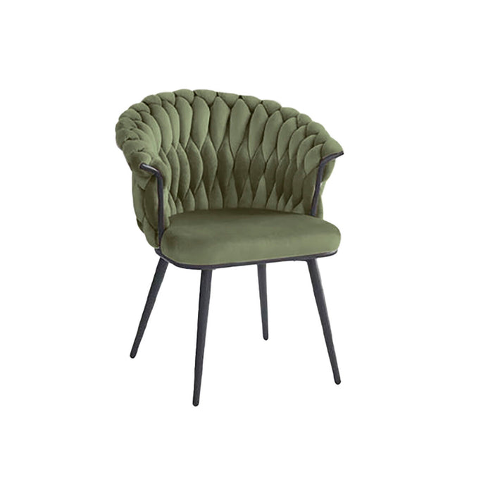 Chair DKD Home Decor Black Green Velvet Metal 66 x 60 x 84 cm