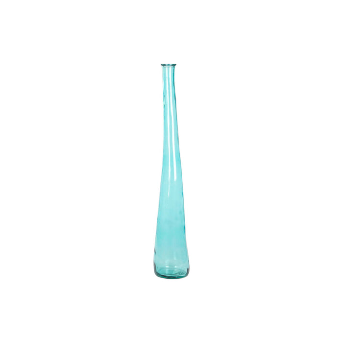 Vase DKD Home Decor 18 x 18 x 120 cm Sky blue Tempered Glass