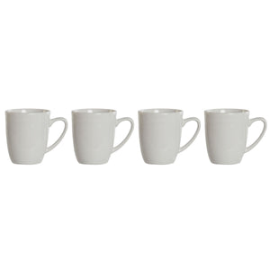 4 Piece Mug Set DKD Home Decor White Porcelain 330 ml 12 x 10 x 9 cm