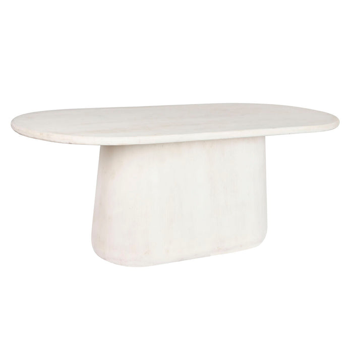 Dining Table Home ESPRIT White Mango wood 200 x 100 x 75 cm
