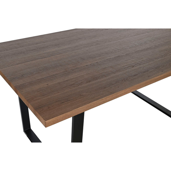 Dining Table Home ESPRIT Brown Black Iron MDF Wood 160 x 90 x 75 cm