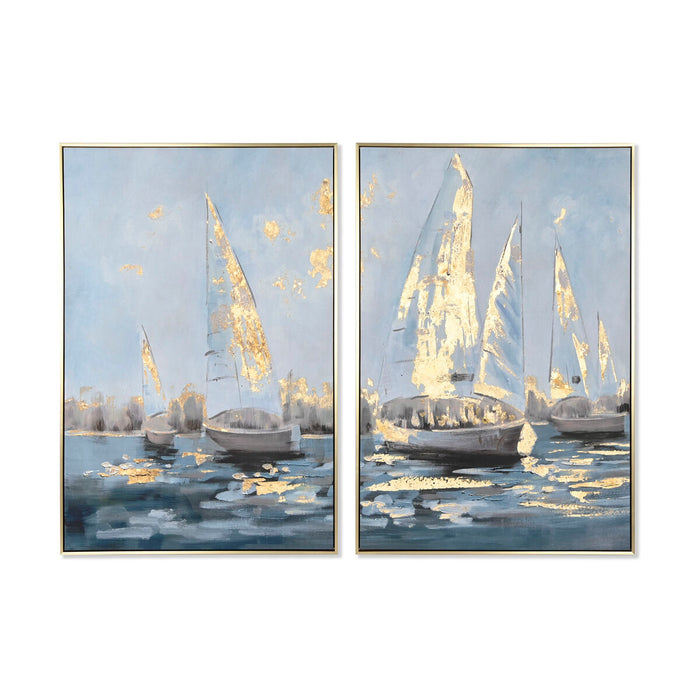 Painting Home ESPRIT Yachts Mediterranean 83 x 4,5 x 123 cm (2 Units)