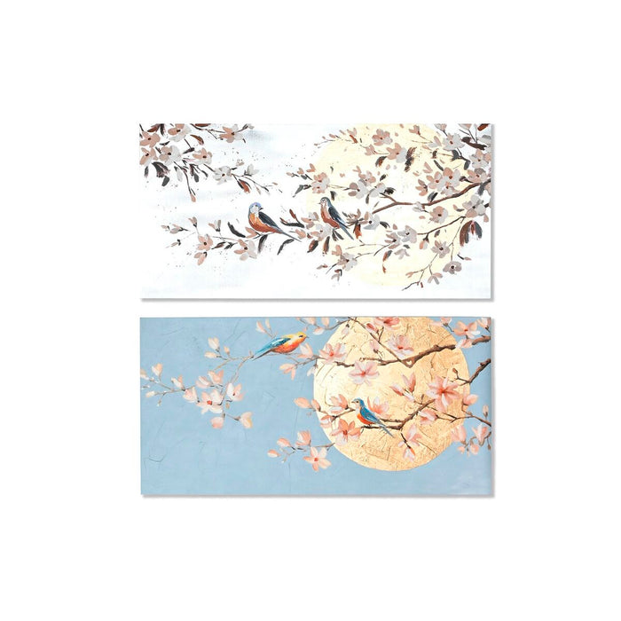 Painting Home ESPRIT Bird Oriental 120 x 3,7 x 60 cm (2 Units)