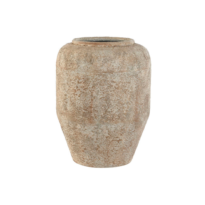Vase Home ESPRIT White Brown Metal 23,5 x 23,5 x 30 cm