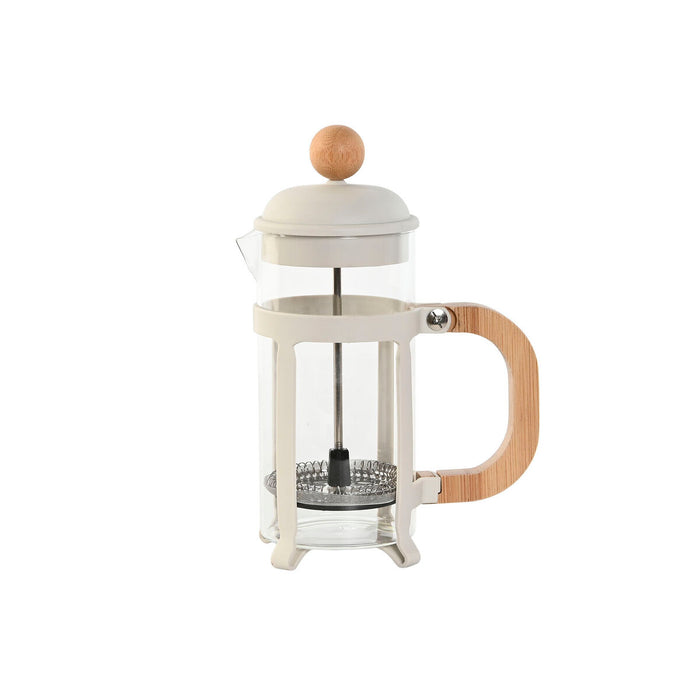 Cafetière with Plunger Home ESPRIT White Natural Stainless steel polypropylene 350 ml 13 x 8 x 19 cm