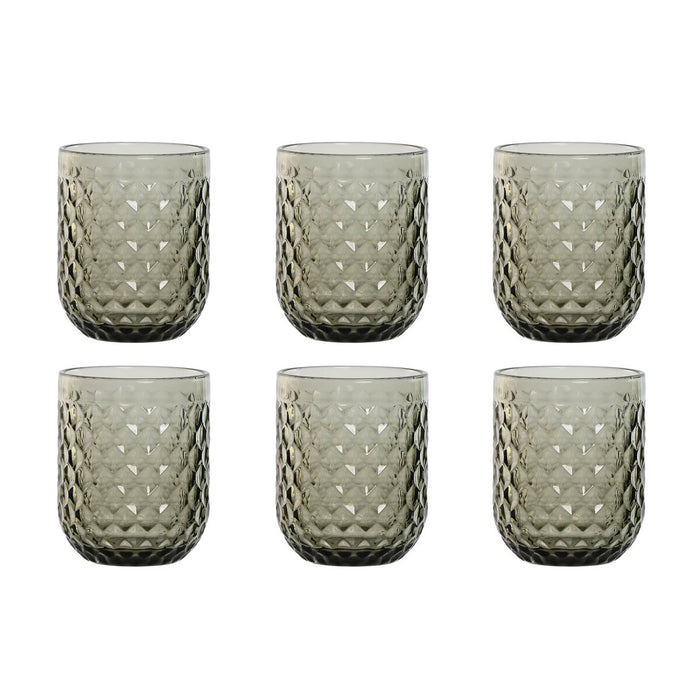 Set of glasses Home ESPRIT Grey Crystal 240 ml (6 Units)