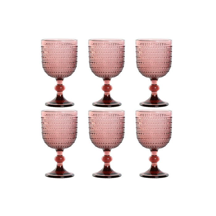 Set of cups Home ESPRIT Pink Crystal 325 ml (6 Units)