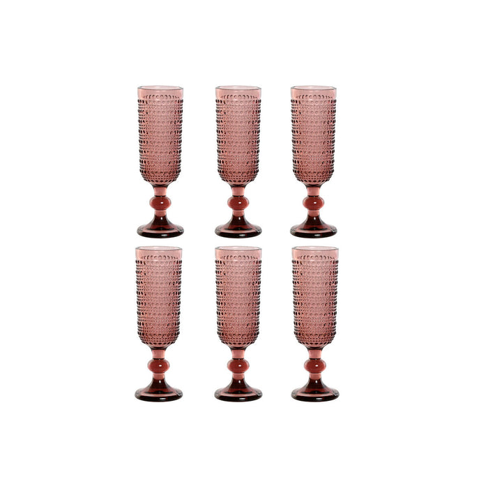 Set of cups Home ESPRIT Pink Crystal 150 ml (6 Units)