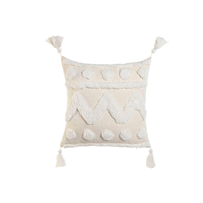 Cushion Home ESPRIT White Tassels Boho 45 x 15 x 45 cm