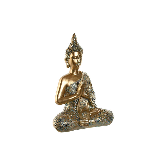 Decorative Figure Home ESPRIT Golden Buddha Oriental 29 x 16 x 37 cm