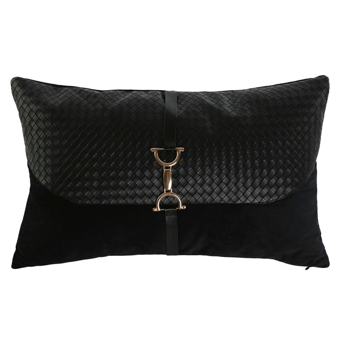 Cushion Home ESPRIT Black Golden 50 x 10 x 30 cm