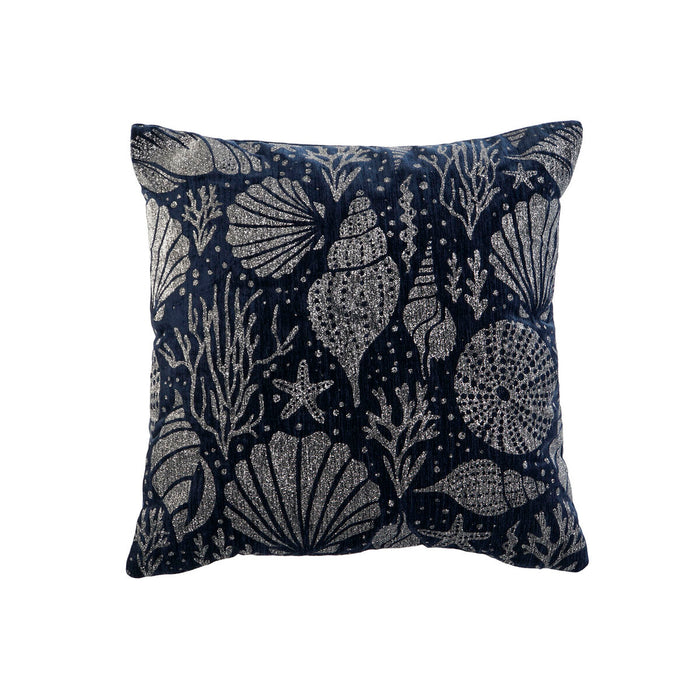 Cushion Home ESPRIT Silver Navy Blue Mediterranean 45 x 15 x 45 cm