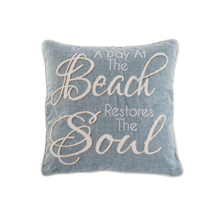 Cushion Home ESPRIT Beach Blue Beige Mediterranean 45 x 15 x 45 cm