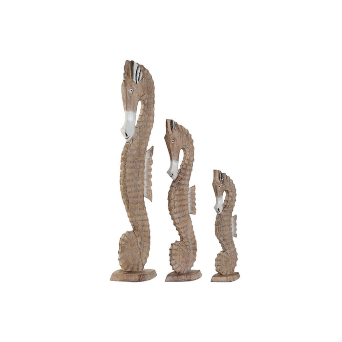 Decorative Figure Home ESPRIT White Natural Stripped 21 x 13 x 80 cm