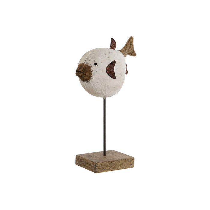 Decorative Figure Home ESPRIT White Natural Fish 17 x 8 x 27,3 cm