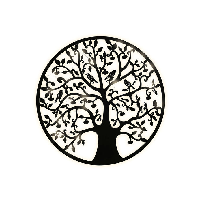 Wall Decoration Home ESPRIT Black Tree Shabby Chic 100 x 1 x 100 cm 99 x 2 x 99 cm