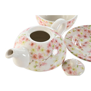 Teapot Home ESPRIT White Pink Light Pink Dolomite 750 ml (2 Units)