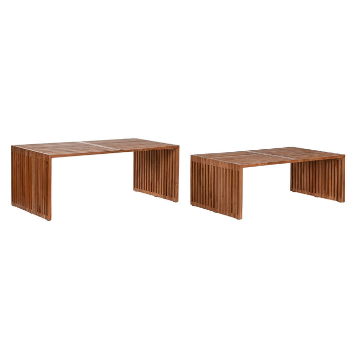 Set of 2 tables Home ESPRIT Natural Teak 116 x 60 x 46 cm