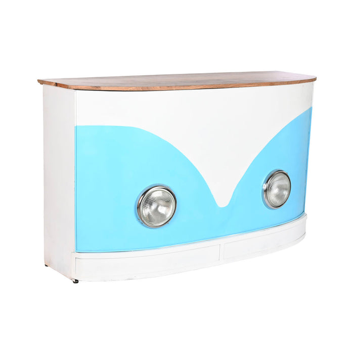 Occasional Furniture Home ESPRIT White Brown Turquoise Crystal Iron Mango wood 157 x 52 x 90 cm