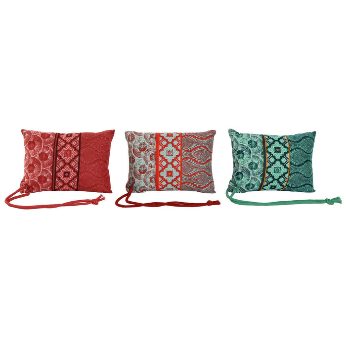 Cushion Home ESPRIT Red Green Coral 30 x 10 x 20 cm (3 Units)