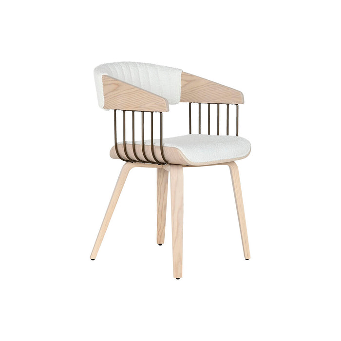 Dining Chair Home ESPRIT White Polyester Wood 51 x 55 x 76,5 cm