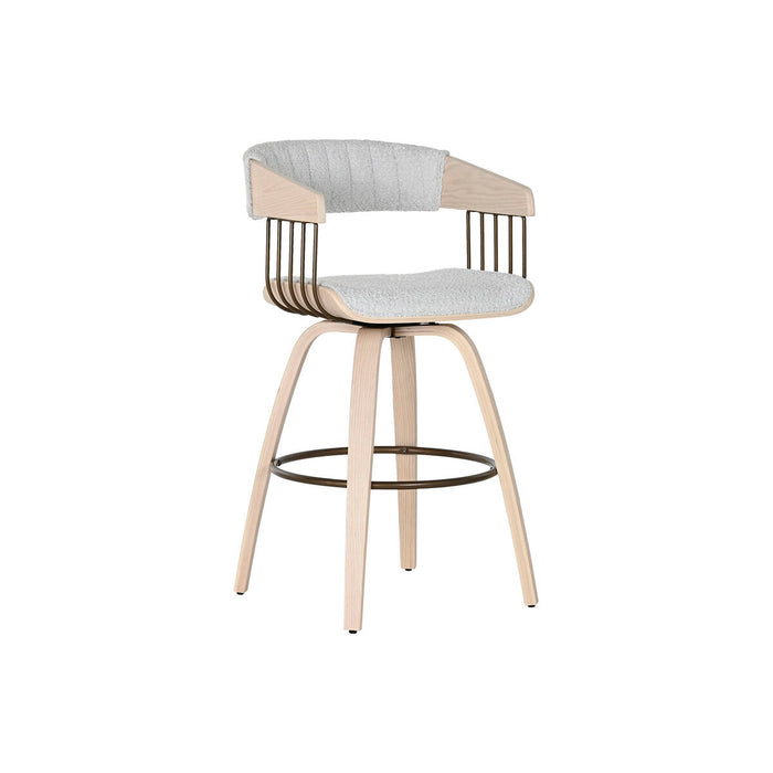 Dining Chair Home ESPRIT Grey Polyester Wood 51 x 55 x 91 cm