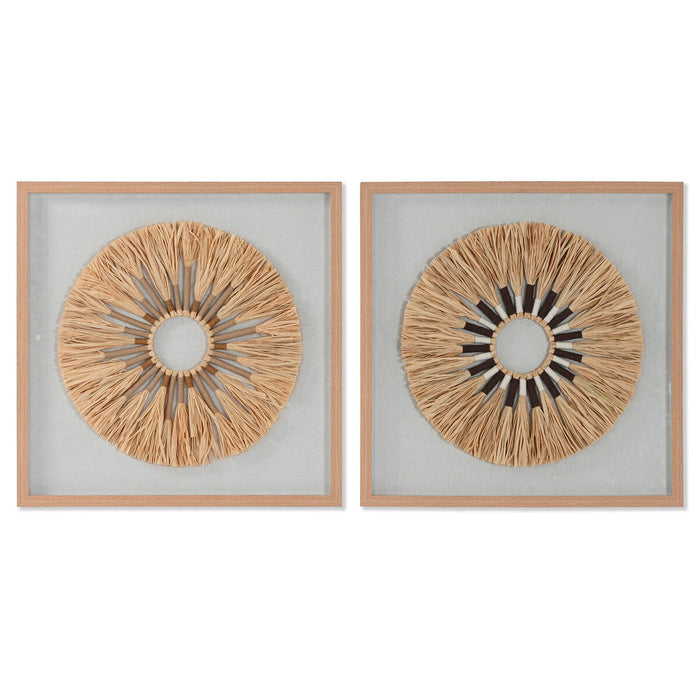 Painting Home ESPRIT Modern Circles 60 x 3,5 x 60 cm (2 Units)