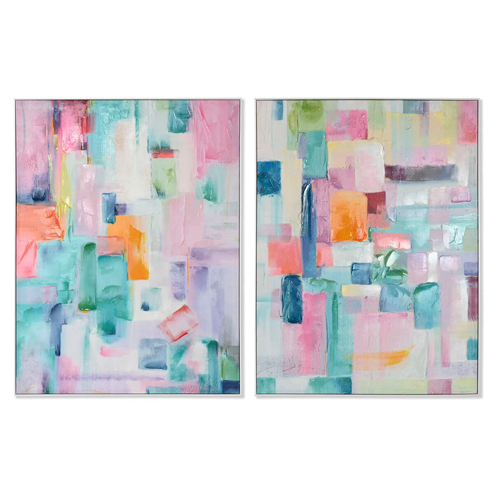 Painting Home ESPRIT Abstract Urban 90 x 3,5 x 120 cm (2 Units)