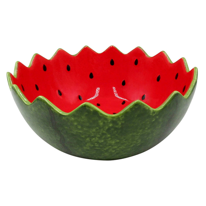 Snack Bowl Home ESPRIT Red Green Stoneware Watermelon 23 x 23 x 9 cm