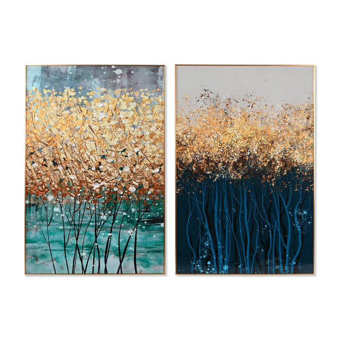 Painting Home ESPRIT Trees Modern 80 x 3 x 120 cm (2 Units)