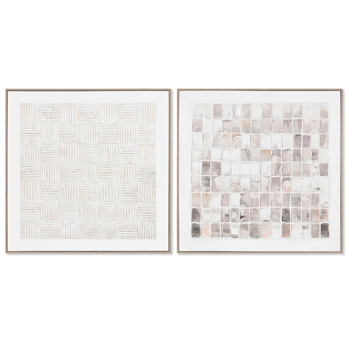 Painting Home ESPRIT Abstract Urban 82,2 x 4,5 x 82,2 cm (2 Units)