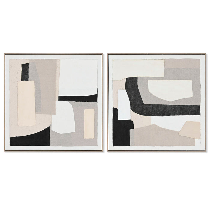 Painting Home ESPRIT Abstract Urban 82,3 x 4,5 x 82,3 cm (2 Units)