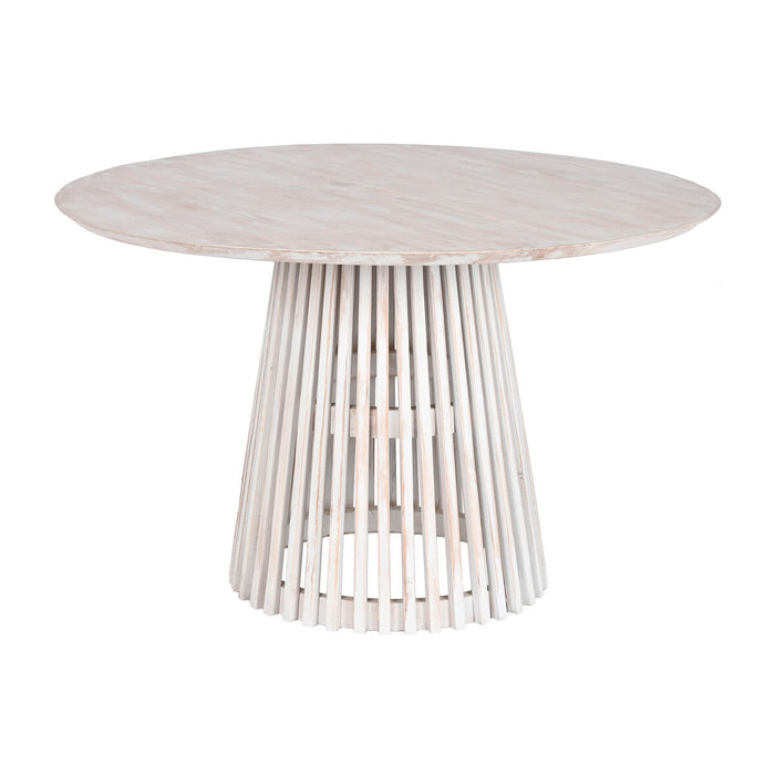Dining Table Home ESPRIT White Mindi wood 120 x 120 x 75 cm