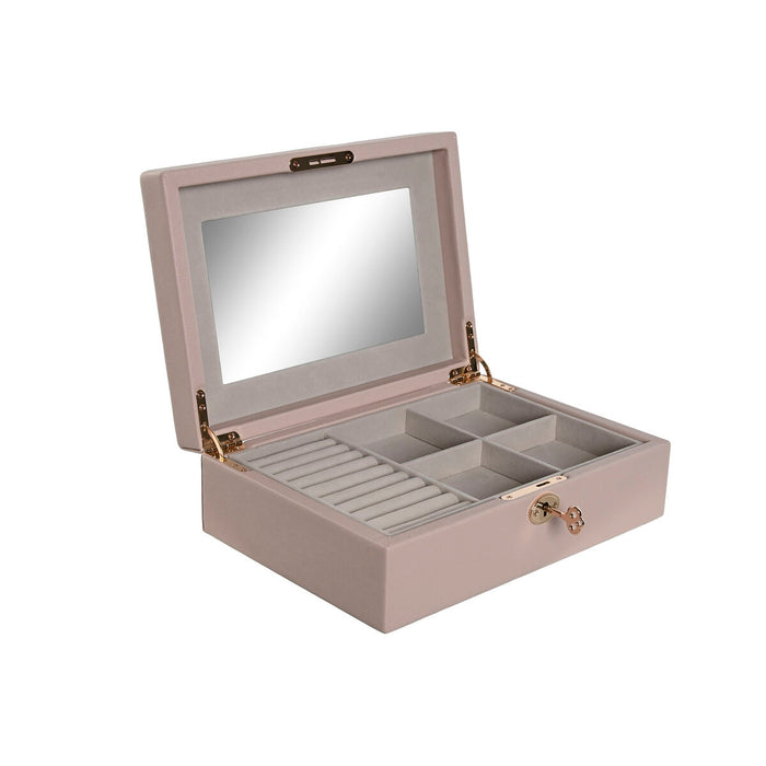 Jewelry box Home ESPRIT Light Pink 27 x 19 x 9 cm