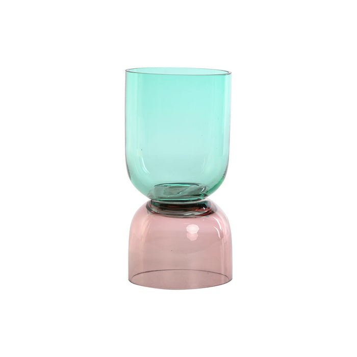 Vase Home ESPRIT Bicoloured Crystal 10 x 10 x 21 cm