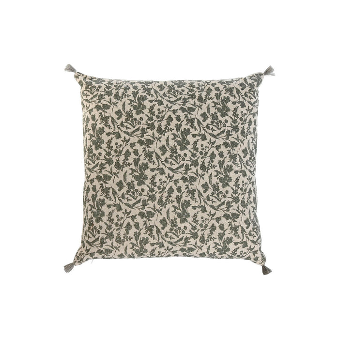 Cushion Home ESPRIT Green Beige Fringe Cottage 45 x 45 cm