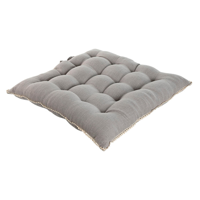 Chair cushion Home ESPRIT Light grey 42 x 42 x 6 cm