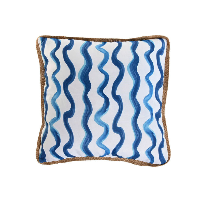 Cushion Home ESPRIT Blue White 45 x 45 cm