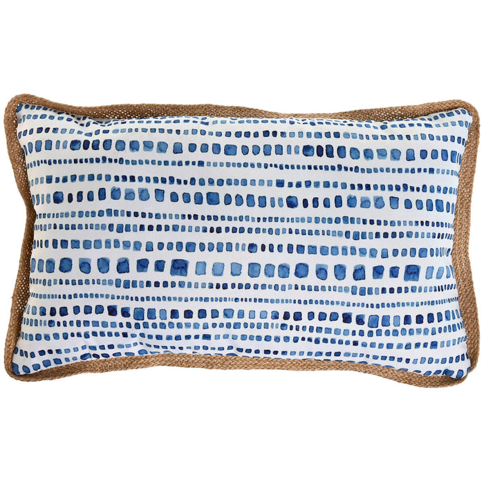 Cushion Home ESPRIT Blue White 50 x 30 cm