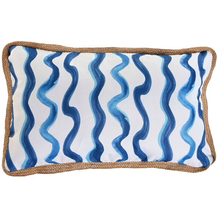 Cushion Home ESPRIT Blue White 50 x 30 cm