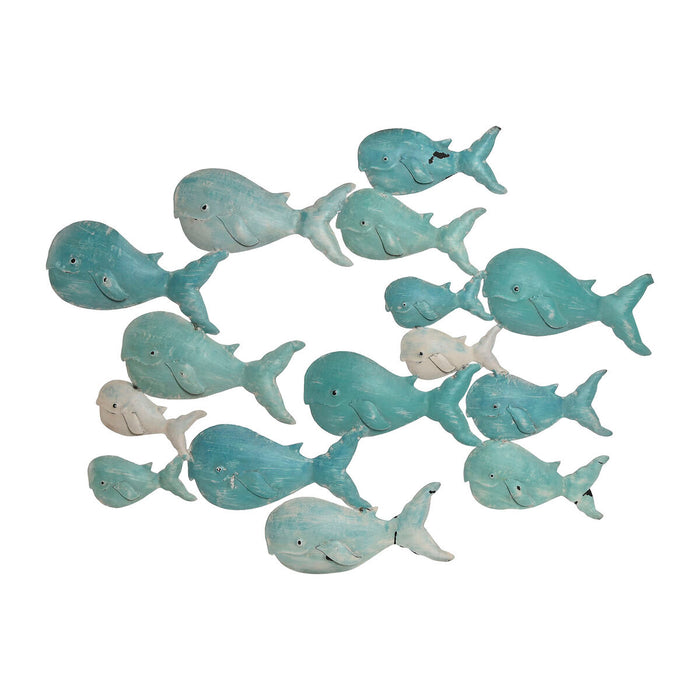 Wall Decoration Home ESPRIT Mediterranean Fish 88 x 8 x 64 cm