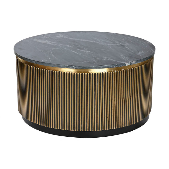 Centre Table Home ESPRIT Brass Marble 90,5 x 90,5 x 45,5 cm
