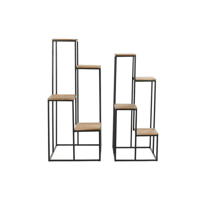 Shelves Home ESPRIT White Natural Metal Fir wood 40 x 40 x 100 cm (2 Units)