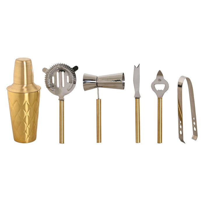 Cocktail Set Home ESPRIT Golden Stainless steel 22 x 22 x 21 cm